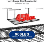 FLEXIMOUNTS 4x6 Overhead Garage Ceiling Storage Rack, 2 Pack, Black - Image 3