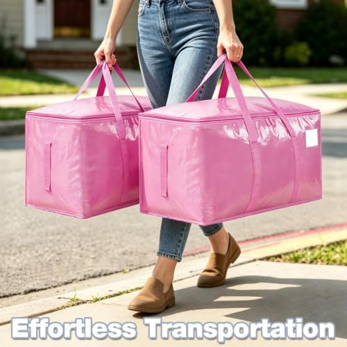 8 Pack Heavy Duty Waterproof Moving Bags, Foldable Totes - Image 5