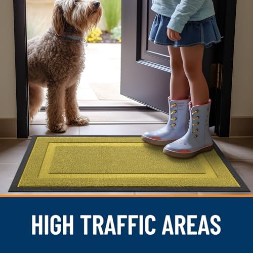 OLANLY Front Door Mat Outside 59x34, All-Season Heavy-Duty Rubber Doormat - Image 6