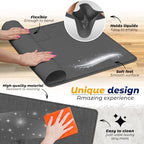 The Original Under Sink Mat - Silicone Waterproof mat, Trimmable, Easy to Clean, Kitchen cabinet liner, Under sink protector mats, Drip Tray with Lip (Dark Gray, 31" x 22") - Image 6