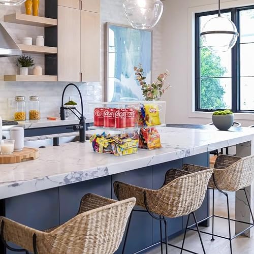 Sorbus Clear Toy Storage Bins with Lids, Stackable (Large, 4 Pack) - Image 7