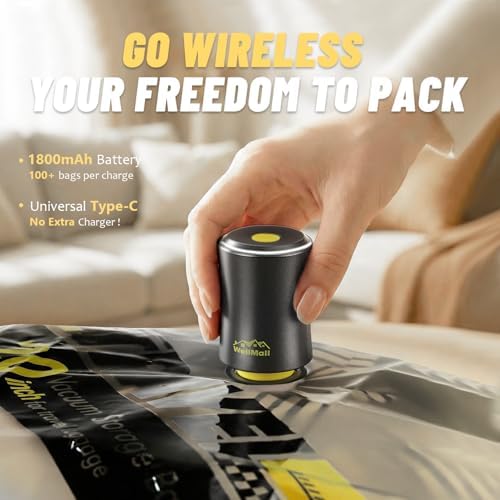 Cordless Vacuum Bags for travel - 20 Pack Rechargeable Wireless Vacuum Seal Bags for Clothing Travel, Space Saver vacuum storage bags with pump for Clothes, Blankets & Luggage Organization - Image 3