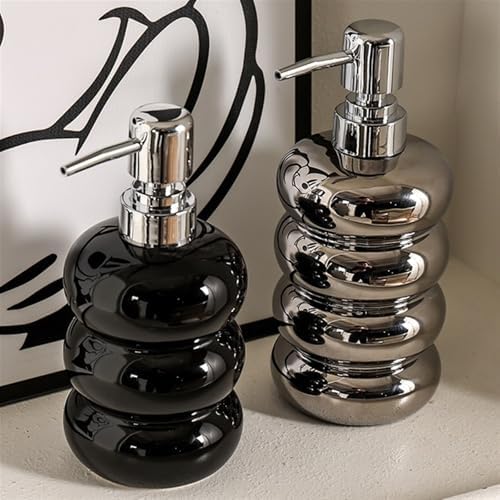 Soap Dispenser Creative Lotion Dispenser Bottle Detergent Body Wash Shampoo Laundry Detergent Hand Soap Press Empty Bottle Bathroom Soap Dispenser(Silver,7.3 * 3.5 * 3.5in) - Image 7