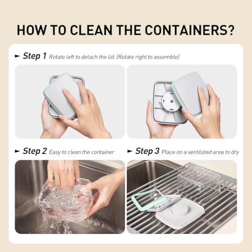 Food Storage Containers with Lids,2.9Qt 2Pcs Airtight Pop Food Storage Containers, BPA-Free Stackable Kitchen Pantry Organizers and Storage, One Button Opening Flour and Sugar Container Sets - Image 6