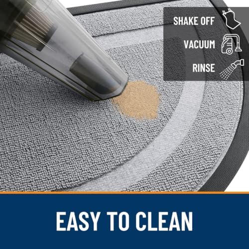 OLANLY Half Circle Front Door Mat Outside 33x21 All-Season Rubber Doormat - Image 5