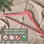 TOPIA HANGER American Red Cedar Wooden Clothes Hangers for Closet 10 Pack - Image 4