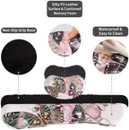 QiyI PU Leather Desk Mat Set, 4-in-1 Ergonomic Wrist Rest, Butterflies - Image 6
