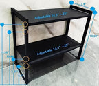 2 Tier Expandable Shelf 7.9"D Adjustable Countertop Riser Metal Black - Image 3