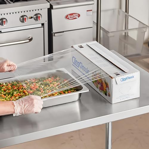 Cling Classic Plastic Wrap 18 in x 2000 ft Food Stretch Film Roll Clear ZipSafe Blade Cutter Easy to Cut Dispenser PVC BPA-Free Microwave & Freezer Safe Seal Home Commercial Use (18" x 2000') - Image 2