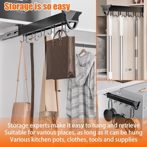 22" Hanging Pot Racks for Kitchen, Pull Out Pot Organizer Rack - Image 3