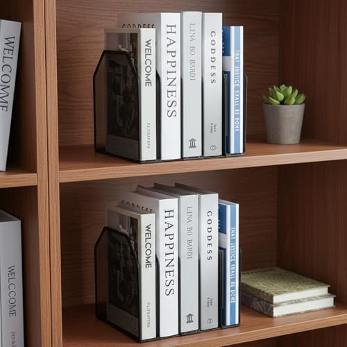 Vertical File Organizer for Desk, 2 Pcs Metal Mesh Holder with 5 Compartments, Desktop Document Storage Stand & File Folder Rack, Office Desk Organizer - 9.3"x8.5"x7.9" - Image 5