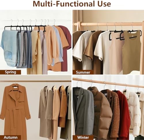 50 Pack Velvet Hangers Non Slip, Felt Pants Hangers Thin Space Saving - Image 5