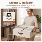 StorageWorks Closet Storage Bins Trapezoid, Ivory White, Large, 3-Pack - Image 5