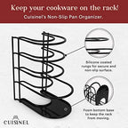Cuisinel Pan Organizer for Cast Iron, Silicone-Coated 12" Skillet Rack - Image 4