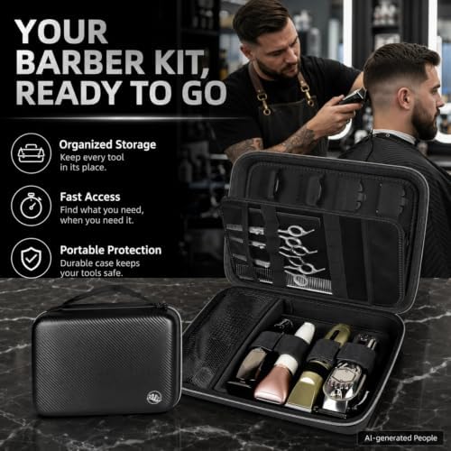Boobowl Hard Case for Hair Clippers, Barber Tool Organizer for Home&Travel - Image 7