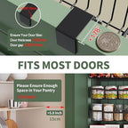 Eastherry Over The Door Organizer，8-Tier Over The Door Pantry Organizer with Adjustable Baskets，Metal Hanging Pantry Organizers and Storage for Kitchen, Back of Door Seasoning Rack (Black) - Image 5
