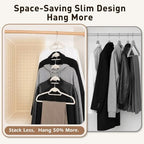 Velvet Hangers 30 Pack, Ivory Non Slip Hangers with 360° Swivel Hook - Image 3