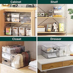 LALASTAR 2 Pack Fridge Organizer with Pull-out Drawer, Stackable Freezer Organizer Bin, Pantry Organization and Storage, BPA Free, 3.17QT - Image 6