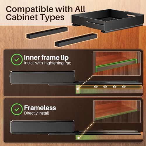 SNTD Pull Out Spice Rack Organizer for Inside Cabinets, Expandable,1-Pack - Image 5