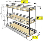 LYNK Élite 3-Tier Spice Rack Organizer Cabinet, Pull Out Spice Rack - Image 5