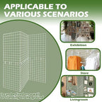 Grid Wall Panels 3 Pcs, Commercial Grade Gridwall Panels, Metal Grid Wall Panel Display Stand, You Can DIY 6 Pack 2'x3' or 3 Pack 2'x6', White - Image 6