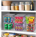 Sorbus Clear Storage Bins with Lids for Kitchen (Large, 10 Pack) - Image 2