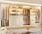 Aheaplus Closet System with 12 Drawers, 8.5-11.5Ft Closet Organizer System by Aheaplus