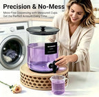 Glass Laundry Detergent Dispenser, 1 Gallon Large Liquid Soap Jar-1 Black - Image 3