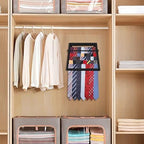Tie Rack Wall Mounted, Adjustable Angle Tie Organizer for 60 Ties & Scarves - Image 6