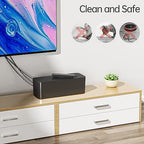 YECAYE 2 Pack Cable Management Box, Pet Friendly Cable Box Organizer for Home & Office, Child-Proof Floor Cord Cover, Cord Management and Cord Hider, Black - Image 6