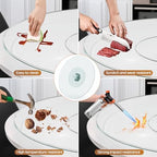 35" Glass Lazy Susan for Dining Table - Tempered Glass Round Clear Tabletop Large Rotating Tray, Silent & Smooth Spin (35inch/90cm) - Image 4