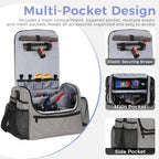 Car+Boat Vacuum Storage Bag Compatible with Dyson V7 - V15 – Organizer Case for Cordless Handheld Vacuum & Accessories, Travel Carrying Bag with Adjustable Dividers for Home, Car, RV & Garage (Gray) - Image 2