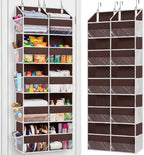 Over the Door Organizer 5 Tiers, Extra Large Behind Door Storage of 10 Compartments, 80 lbs Weight Capacity Over Door Organizer, Door Hanging Organizer for Closet, Diaper Organizer (Brown) by Ofiray-home