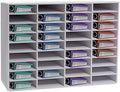 Literature Organizer, 36 Slots Compartments Mail Organizer, Literature Organizers for Office, Paper Shelves Classroom Mailbox, for Office Home School(White) by Gbonklong