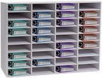 Literature Organizer, 36 Slots Compartments Mail Organizer, Literature Organizers for Office, Paper Shelves Classroom Mailbox, for Office Home School(White) by Gbonklong