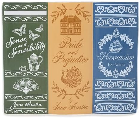 Steel Mill & Co. Book Stack Shaped Ceramic Desk Pot, Jane Austen Books - Image 3