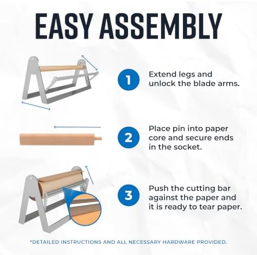 Bryco Goods 36 Inch All Paper Roll Dispenser and Cutter, Heavy-Duty - Image 7