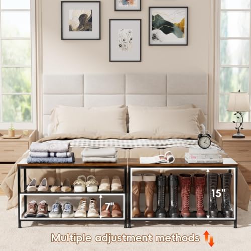 3 Tier Metal Shoe Rack for Entryway, 31" Wide Shoe Storage Organizer - Image 2