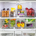 Sorbus Fridge Organizers and Storage, Clear Plastic Bins (Large, 8 Pack) - Image 3