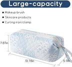 GISMTR Large Quilted Hair Tools Travel Bag for Hair Dryer Aesthetic Cute Dustproof Travel Organizer Flat Curling Iron Travel Organizer - Image 2