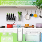 SiliFine 8 Pcs Cabinet Door Organizer Bin Wall Mount Organizer,3.35'',White - Image 4