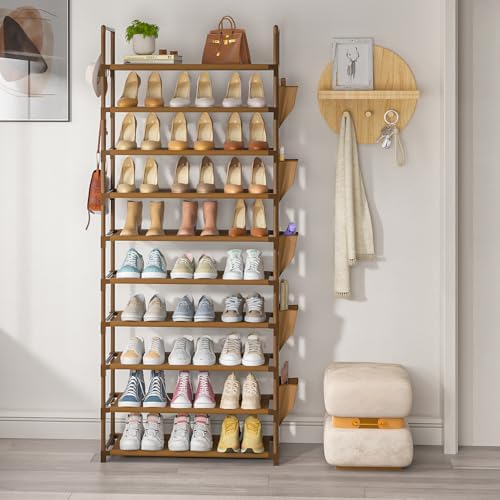 LUKYTOWER Tall Shoe Rack - 10 Tier Shoe Organizer 30-35 Pairs Boot Storage - Image 7
