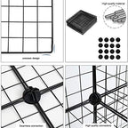 C&AHOME Wire Cube Storage, 12-Cube Storage Organizer Metal, C Grids, Black - Image 6