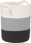 Sea Team Large Woven Cotton Rope Laundry Basket with Handles, 20 x 14 in by SeaTeam