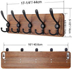 SKOLOO Rustic Coat Rack Wall Mount, 16" Stud Spacing, Solid Wood, Brown - Image 4