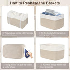 Baskets for Organizing,Storage Baskets,3 Pack Baskets for Shelfves,15"×10"×9" Woven Basket,toy storage bins,bins for organization - Image 6