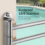 KES Swivel Towel Rack, Swing Arm Towel Bar 4-Arm Extra Long 19.5" Swing Out Towel Rack for Bathroom Wall, Hand Towel Rack Wall Mounted 18/8 Stainless Steel Polished Finish, A2103S4L50 - Image 6
