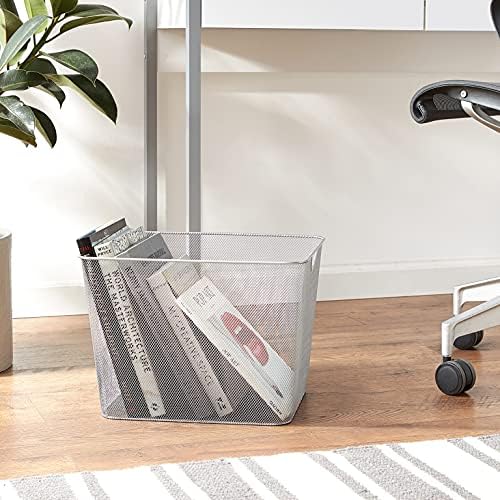 Silver Mesh Open Bin Storage Basket Organizer for Fruits, Vegetables, Pantry Items Toys, Etc. - Image 2