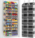 Over the Door Organizer 6 Tiers, Extra Large Behind Door Storage of 12 Compartments, 80 lbs Weight Capacity Hanging Storage Organizer with Clear Window Kids Toys, Shoes, Diapers, Room storage by Ofiray-home