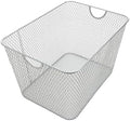 Silver Mesh Open Bin Storage Basket Organizer for Fruits, Vegetables, Pantry Items Toys, Etc. by YBMHome